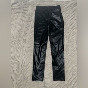 Abercrombie Kids High Rise Faux Leather Leggings